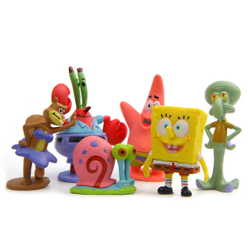 6PCS/set Kawaii Sponge Animation Figure Toys - Image 2