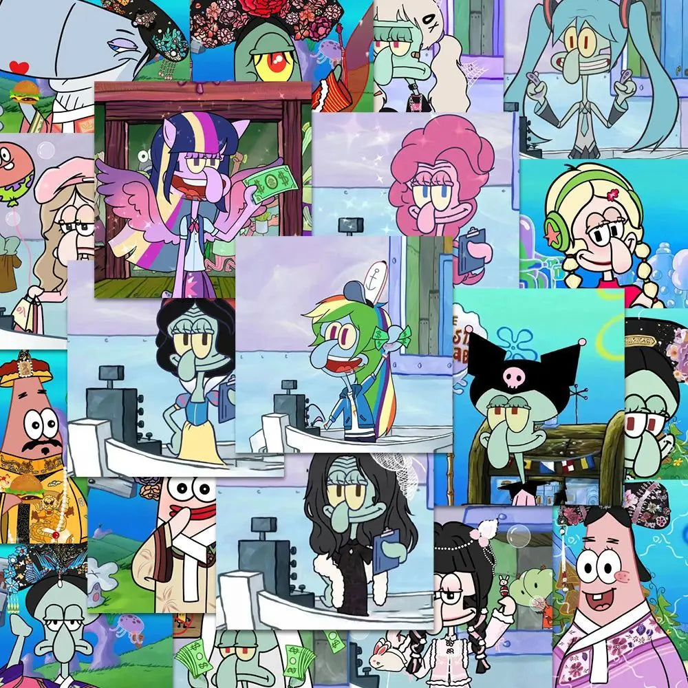 48PCS Cartoon Anime SpongeBob SquarePants - Image 7