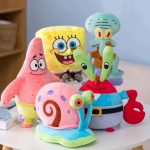 Anime SpongeBob SquarePants Plush Keychain Set