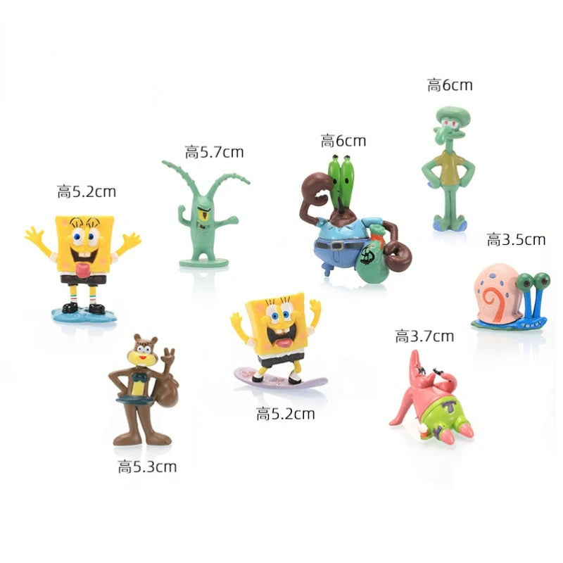 6/8Pcs SpongeBob & Patrick Star Aquarium Ornaments - Image 5