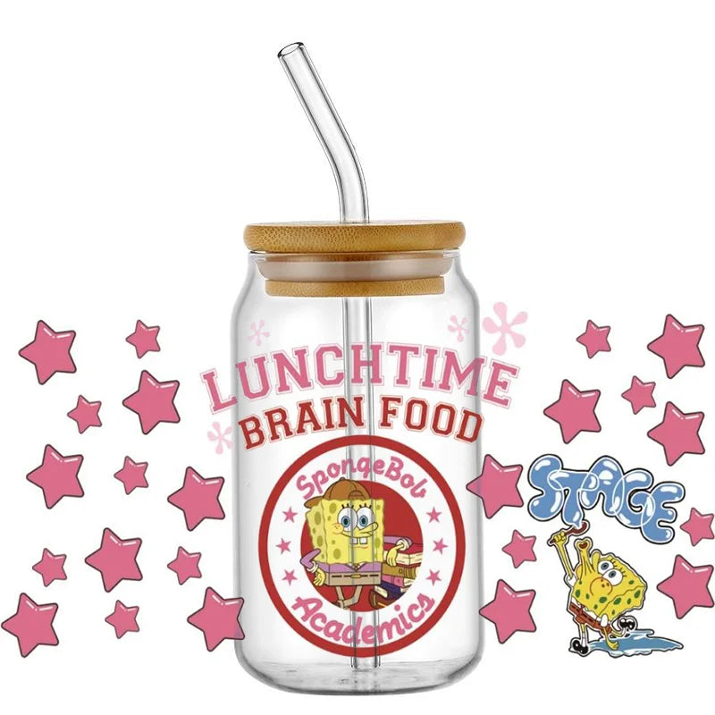 Miniso SpongeBob 16oz UV DTF 3D Waterproof Cup Wrap Sticker - Image 12