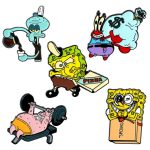 Squidward & Patrick Star Brooches